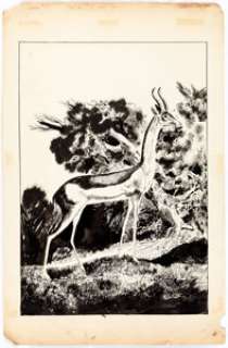 Jesse Marsh Edgar Rice Burroughs’ Tarzan #77 Rear Cover Original Art (Dell Comics, 1956).... | Heritage