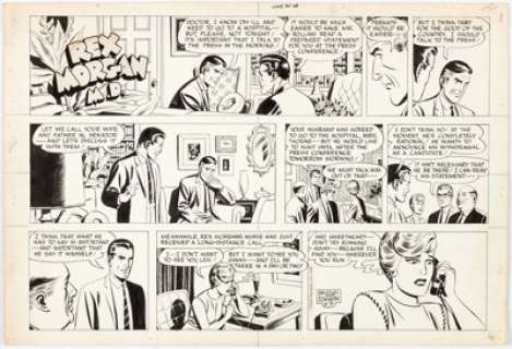Marvin Bradley and Frank Edgington Rex Morgan, M.D. Sunday Comic Strip Original Art dated 6-30-68 (Field Enterpris...