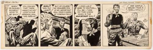 Ray Bailey Bruce Gentry Daily Comic Strip Original Art dated 8/28/46 (N.Y. Post Corp., 1946). The earliest of the only -