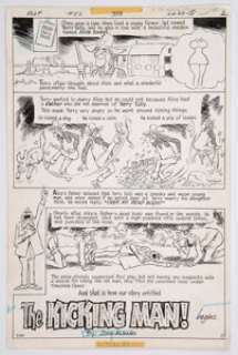 John Albano Plop! #22: "The Kicking Man" Complete 5-Page Story Original Art (DC Comics, 1976).... (Total: 5 Original Art) | Heritage