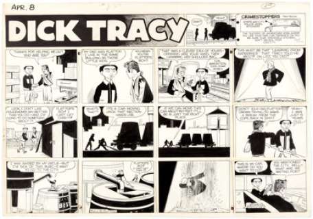 Chester Gould Dick Tracy Sunday Comic Strip Original Art dated 4-8-56 (Chicago Tribune, 1956).... | Heritage