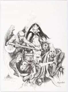 Sanjulian (Manuel Pérez Clemente) Eerie Magazine #41 Cover Recreation Illustration Original Art (c. 1994).... | Heritage