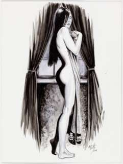 Ed Coutts Awesome Tales #4 Pin-Up Illustration Original Art (Bold Venture Press, 2016)....