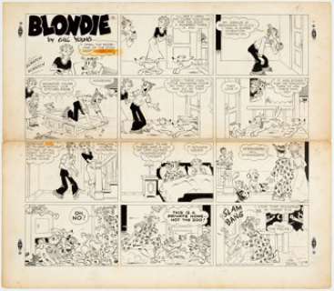 Chic Young Blondie Sunday Comic Strip Original Art dated 11-19-50 (King Features Syndicate, 1950). ... | Heritage