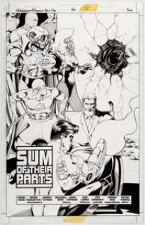 Barry Kitson, Michael Bair, and John Stokes JLA: Year One #6 Splash Page 2 Original Art (DC, 1998)....