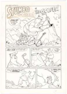 Harvey Artist Harvey Hits #69 Complete 5-Page Story "The Golfer" Original Art (Harvey, 1963).... (Total: 5 Original Art) | Heritage