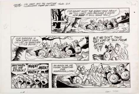 Chris Browne Hagar the Horrible Sunday Comic Strip Original Art dated 11-12-95 (King Features Syndicate, 1995).... | Heritage