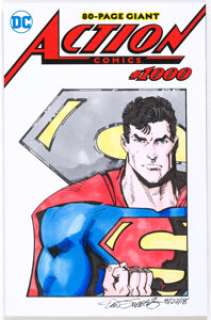Dan Jurgens Action Comics #1000 Variant Sketch-Cover Illustration Original Art (DC, 2018) Condition: NM-.... | Heritage