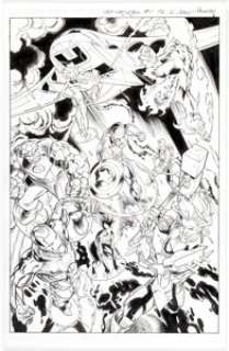Mark Bagley and Andrew Hennessy Cataclysm: The Ultimates’ Last Stand #1 Internal Splash Original Art (Marvel Comic... | Heritage