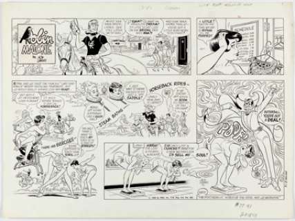 Bob Lubbers Robin Malone Sunday Comic Strip Original Art dated 9-1-68 (NEA Inc., 1968).... | Heritage