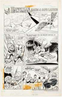 Curt Swan and Tex Blaisdell Hostess Cup Cakes Ad "Hawkman Makes A Safe Landing" Complete 1-Page Story Original Art... | Heritage
