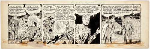 Wayne Boring (as Joe Shuster) Superman Daily Comic Strip Original Art dated 10-3-44 (DC Comics/McClure Newspaper S... | Heritage