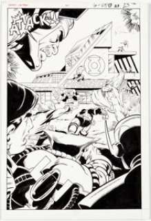 Joe Staton and Mark Farmer Green Lantern #201 Splash Page 17 Original Art (DC, 1986).... | Heritage