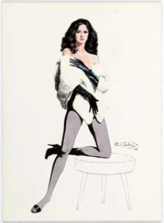 Paul Gulacy Black Widow Full-Figure Portrait Original Art (Marvel Comics, 1981).... | Heritage