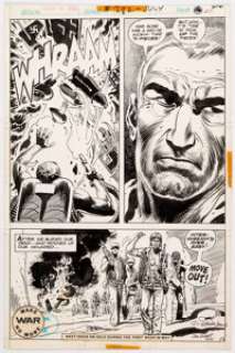 Ric Estrada and Joe Kubert Our Army at War #282 Story Page 12 Autographed by Both Original Art (DC Comics, 1975).... | Heritage