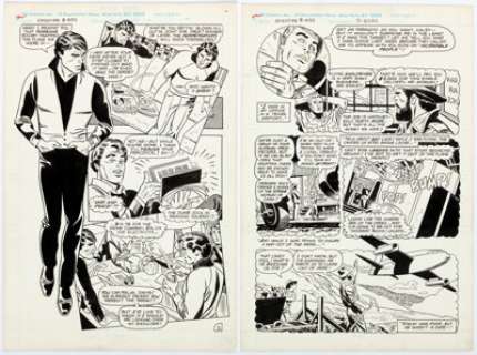 Alex Toth and Frank Giacoia Adventure Comics #495 Pages 2 and 3 Original Art Challengers of the Unknown (DC Comics... (Total: 2 Original Art) | Heritage