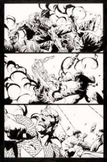  - David Finch, Danny Miki; Allen Martinez; and Victor Olazaba The New Avengers #3 Page 9 Original Art (Marvel Comics...