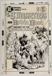  - Luis Dominguez DC Special #23 Cover "The 3 Musketeers and Robin Hood" Original Art (DC Comics, 1976)....