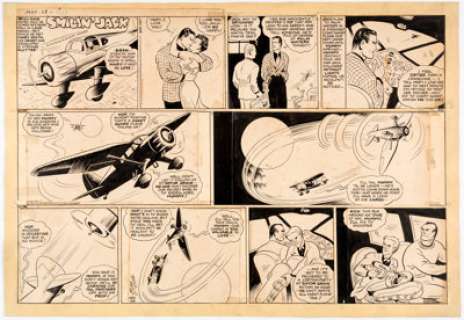 Zack Mosley Smilin’ Jack Sunday Comic Strip Original Art Dated 5-28-39 (News Syndicate Co. Inc., 1939). ... | Heritage