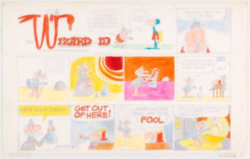 Brant Parker Wizard of ID Sunday Comic Strip Original Art and Color Guide dated 3-20-77 (Field Enterprises, 1977).... | Heritage