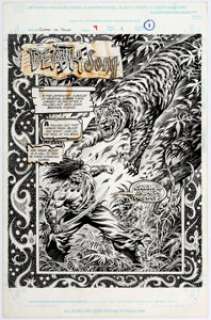 Enrique Alcatena and Bob Sharen Conan the Savage #9 Splash Story Page 1 Original Art (Marvel, 1996)....