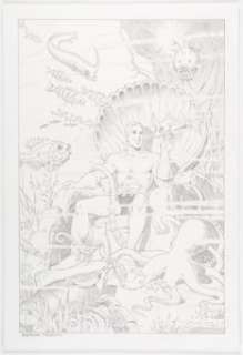 Ramona Fradon - Aquaman Specialty Illustration Original Art (undated).... | Heritage