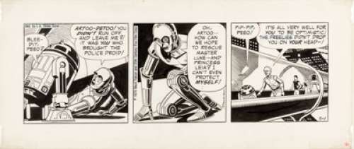 Russ Manning Star Wars Daily Comic Strip Original Art dated 5-1-79 (L. A. Times Syndicate, 1979).... | Heritage