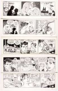Bob Lubbers Long Sam Daily Comic Strip Original Art Group of 10 (United Feature Syndicate, 1956-1962). ... (Total: 10 Original Art)