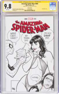 Frank Cho Amazing Spider-Man #800 Sketch Cover Variant - CGC Signature Series Original Art (Marvel, 2018) CGC NM/M... | Heritage
