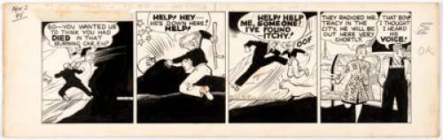 Chester Gould Dick Tracy Daily Comic Strip Original Art dated 11-2-45 (News Syndicate, 1945).... | Heritage