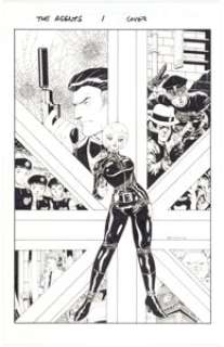 Ben Dunn The Agents #1 Cover Original Art (Image, 2003)....