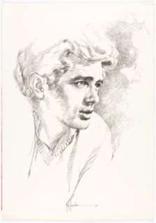 Jose "Pepe" Gonzalez - James Dean Portrait Illustration Original Art (1980). A remarkable likeness to - | Heritage