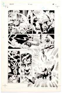 Tod Smith and Steve Mitchell The Vigilante #22 Story Page 5 Original Art (DC, 1985). The Vigilante shows no mercy -
