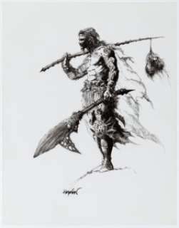 Rafael Kayanan Heavy Metal Magazine V35#4 Ancient Warrior Illustration Original Art (Heavy Metal, 2011). A - | Heritage