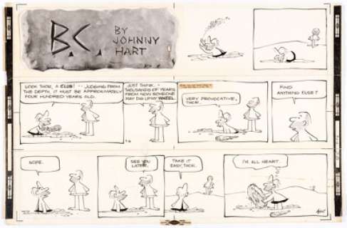 Johnny Hart B. C. Sunday Comic Strip Original Art dated 7-16-61 (Field Enterprises, 1961). An early Sunday (the - | Heritage