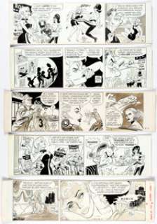 Bob Lubbers Robin Malone Daily Comic Strip Original Art Group of 10 (NEA Syndicate, 1968-1969).  A group of ten - | Heritage