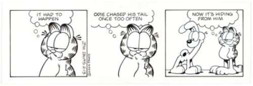 Jim Davis Garfield Daily Comic Strip Original Art dated 2-13-04 (Paws/Universal Press Syndicate, 2004). Eventually - | Heritage