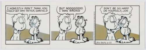Jim Davis Garfield Daily Comic Strip Original Art dated 6-22-94 (PAWS/Universal Press Syndicate, 1994). Garfield’s - | Heritage