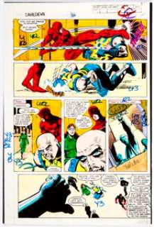 Glynis Wein Daredevil #166 Story Page 27 Color Guide (Marvel Comics, 1980)....