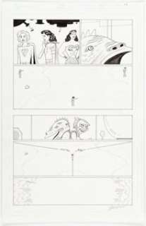 Gilbert Hernandez Sensation Comics Featuring Wonder Woman #7 Page 17 Supergirl, Mary Marvel Original Art (DC, 2015... | Heritage