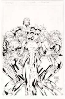 Roger Cruz and Danny Miki Youngblood #3 Variant Cover Original Art (Image, 1995). All of the male members of -