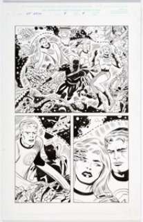Erik Larsen, Rick Veitch, And Al Williamson | Fantastic Four: World’s Greatest Comic Magazine #7 Story Page 4 Black Panther Original Art (Marvel, 2001). | Heritage