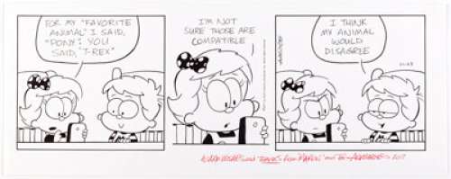 Tom Armstrong - Marvin Daily Comic Strip Original Art dated 11-23-17 (News America Syndicate, 2017).