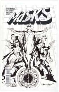Sean Chen | Masks #8 Cover Original Art (Dynamite, 2013). | Heritage