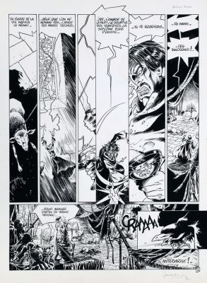 Stalner (Jean-Marc) | La Esmeralda, planche n°2 à l’encre de Chine de… | AZ auction