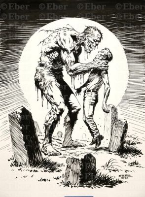 Original Dag Eber Sketch Drawing- "Zombie Masher" - Signed - Fantasy Comic Art | eBay US (Buy It Now)