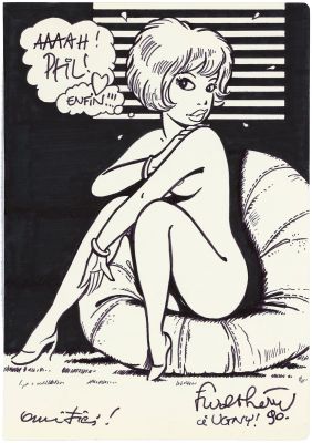 Walthéry | Lot 463 - Natacha, illustration au feutre représentant… | AZ auction