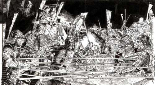 FedericoÂ FERNIANI - FERNIANI Couverture originale de la Voie du Sabre Tome 2 Les braises de l‘enseignement