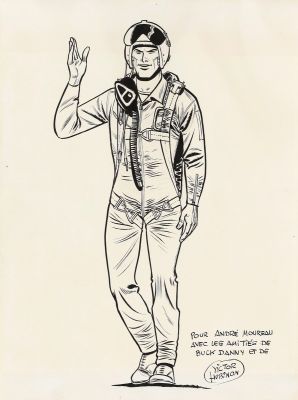 Hubinon | Buck Danny, illustration à l’encre de Chine… | AZ auction