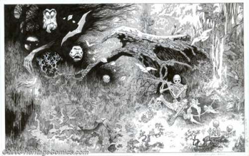 Alen Nino - Original Specialty Illustration (1992). Master horror artist Alex Nino composed this incredibly - | Heritage